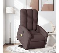 Rantry Poltrona Alzapersona Massaggi Reclinabile Marrone Scuro Tessuto,Mobile Poltrona Reclinabile Relax Massaggiante Sedia da Massaggio Intelligente Poltrona Relax Tutto Il Corpo e