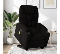 Rantry Poltrona Alzapersona Massaggiante Reclinabile Nera in Tessuto,Mobile Poltrona Reclinabile Relax Massaggiante Sedia da Massaggio Intelligente Poltrona Relax Tutto Il Corpo WT