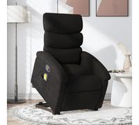 Rantry Poltrona Alzapersona Massaggiante Reclinabile Nera in Tessuto,Mobile Poltrona Reclinabile Relax Massaggiante Sedia da Massaggio Intelligente Poltrona Relax Tutto Il Corpo l