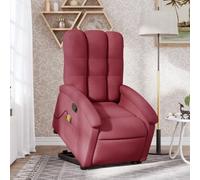 Rantry Poltrona Alzapersona Massaggio Reclinabile Rosso Vino Tessuto,Mobile Poltrona Reclinabile Relax Massaggiante Sedia da Massaggio Intelligente Poltrona Relax Tutto Il Corpo i