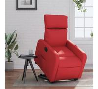Rantry Poltrona Alzapersona Reclinabile Elettrica Rossa in Similpelle,Mobile Sedia da Massaggio Poltrona Relax Tutto Il Corpo, Poltrona Massaggiante Poltrona Reclinabile Relax z