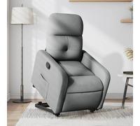 Rantry Poltrona Alzapersona Reclinabile Grigio Chiaro in Tessuto,Mobile Sedia da Massaggio Poltrona Relax Tutto Il Corpo, Poltrona Massaggiante Poltrona Reclinabile Relax l