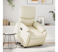 Rantry Poltrona Alzapersona Reclinabile Massaggio Crema Similpelle,Mobile Poltrona Reclinabile Relax Massaggiante Sedia da Massaggio Intelligente Poltrona Relax Tutto Il Corpo u