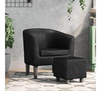 Rantry Poltrona Cabriolet e Poggiapiedi Nera Similpelle,Mobile Sedia da Massaggio Poltrona Relax Tutto Il Corpo, Poltrona Massaggiante Poltrona Reclinabile Relax f