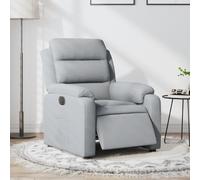 Rantry Poltrona Elettrica Reclinabile Grigio Chiaro in Tessuto,Mobile Sedia da Massaggio Poltrona Relax Tutto Il Corpo, Poltrona Massaggiante Poltrona Reclinabile Relax m