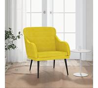 Rantry Poltrona Gialla 63x76x80 cm Velluto, Sedie da Esterno, Arredo Seggiole Giardino Arredi da Esterni Patio Terrazzo Arredamento，Sedie da Pranzo per Giardino
