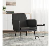 Rantry Poltrona Nera 61x78x80 cm Similpelle, Sedie da Esterno, Arredo Seggiole Giardino Arredi da Esterni Patio Terrazzo Arredamento，Sedie da Pranzo per Giardino