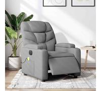 Rantry Poltrona Reclinabile Massaggio Elettrica Grigio Chiaro Tessuto Mobile, Poltrona Massaggiante Poltrona Reclinabile Relax, Sedia da Massaggio Poltrona Relax Tutto Il Corpo t