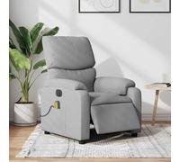 Rantry Poltrona Reclinabile Massaggio Elettrica Grigio Chiaro Tessuto Mobile, Poltrona Massaggiante Poltrona Reclinabile Relax, Sedia da Massaggio Poltrona Relax Tutto Il Corpo j