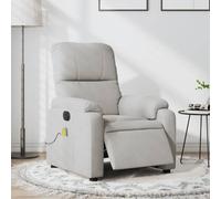 Rantry Poltrona Reclinante Massaggi Elettrica Grigio Chiaro Microfibra,Mobile Poltrona Reclinabile Relax Massaggiante Sedia da Massaggio Intelligente Poltrona Relax Tutto Il Corpo