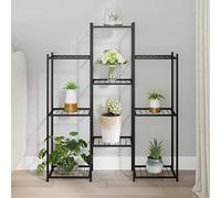 Rantry Portafiori 83x25x100 cm Ferro Nero, Decorazione da Mobili, Mobili da Interni/Esterni per Soggiorno Ufficio