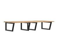 Rantry Ripiano per Lavabo a Parete in Legno di Acacia e Acciaio, Design Moderno e Salvaspazio, 140x60 cm, Peso Massimo 100 kg, Fissaggio a Parete, Assemblaggio Richiesto, Viti Non Incluse