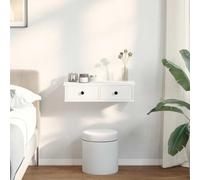 Rantry Scaffale a Parete con Cassetti Bianco 60x25x15 cm in Truciolato, Mensola da Muro, Mensole da Parete, Scaffale da Parete Appendere Ripiano per Ingresso Ripiano Mobili