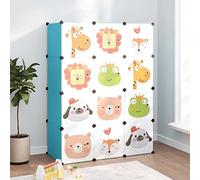 Rantry Scaffale Portaoggetti per Bambini con 12 Cubi Blu in PP, Decor da Mobili Credenza Armadio da Cucina, Mobiletto Portaoggetti Ripiani Salvaspazio Mobiletto Armadio di Stoccaggio per Soggiorno