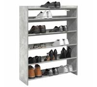 Rantry Scarpiera Grigio Cemento 80x25x100 cm in Legno Multistrato, Scaffale Portascarpe Organizzatore per Scarpe Stoccaggio Salva Spazio per Corridoio Mobili