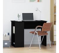 Rantry Scrivania Nera 100x55x75 cm in Legno Multistrato, Decor da Mobili Scrivania Ripiani scrivania per Computer,scrivania salvaspazio,Tavolo Ufficio,Tavolo scrivania,scrivania Gaming per cameretta