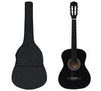 Rantry Set Chitarra Classica 8 pz per Principianti Nera 3/4 36", Arredo Mobili da Interni per Camera da Letto Soggiorno Ufficio