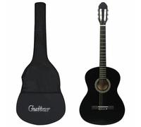 Rantry Set Chitarra Classica per Principianti 12 pz Nera 4/4 39", Arredo Mobili da Interni per Camera da Letto Soggiorno Ufficio