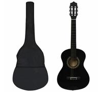 Rantry Set Chitarra Classica per Principianti 8 pz Nera 1/2 34", Arredo Mobili da Interni per Camera da Letto Soggiorno Ufficio