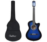 Rantry Set Chitarra Classica Western 12 pz con 6 Corde Blu 38", Arredo Mobili da Interni per Camera da Letto Soggiorno Ufficio