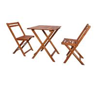 Rantry Set da Bistrot 3 pz Pieghevole in Legno Massello di Acacia in Legno per Esterni