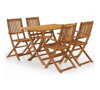 Rantry Set da Pranzo da Giardino 5 pz in Legno Massello di Acacia in Legno per Esterni