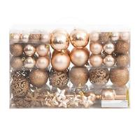 Rantry Set di Palline Natalizie Oro Rosa - Decorazioni per Albero e Casa, Diametri 3-4-6 cm, 100 Pezzi