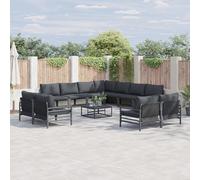Rantry Set Divano da Giardino 11 pcs Antracite Acciaio