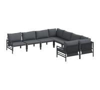 Rantry Set Divano da Giardino 8 pcs Antracite Acciaio