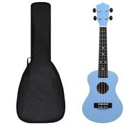 Rantry Set Ukulele Soprano con Borsa per Bambini Blu Baby 23", Arredo Mobili da Interni per Camera da Letto Soggiorno Ufficio