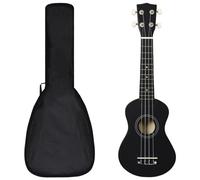 Rantry Set Ukulele Soprano con Borsa per Bambini Nera 21", Arredo Mobili da Interni per Camera da Letto Soggiorno Ufficio