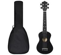 Rantry Set Ukulele Soprano con Borsa per Bambini Nera 23", Arredo Mobili da Interni per Camera da Letto Soggiorno Ufficio