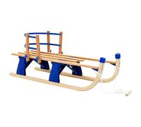 Rantry Slittino da Neve Pieghevole in Legno con Schienale 119 cm in Legno