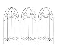 Rantry Supporti da Giardino per Piante 3 pz Neri 40x100 cm in Ferro, Mobili per Interni e per Esterni, Decorazioni per la Casa, Arredi per la casa per Interni, Camera da Letto, Soggiorno, Ufficio o
