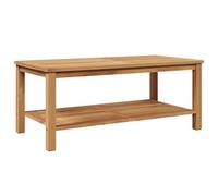 Rantry Tavolino da Caff¨¨ Moderno in Teak Massello con Superficie Texturata e Struttura a Gamba a Palo, Design Elegante per Interni ed Esterni