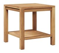 Rantry Tavolino da Caff¨¨ Moderno in Teak Massello con Superficie Texturata e Struttura a Gamba a Palo - Elegante e Funzionale per Soggiorno o Giardino