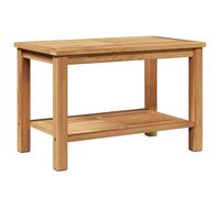 Rantry Tavolino da Caff¨¨ Moderno in Teak Massello con Superficie Texturata e Struttura a Gamba a Palo - Elegante e Funzionale per Soggiorni e Giardini