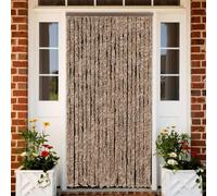 Rantry Tenda Antimosche Beige e Marrone Scuro 100x220 cm in Ciniglia Mobili, Zanzariera per Porta, Zanzariere per Finestre, Tenda Porta Esterna, Tenda Antimosche