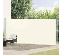 Rantry Tenda da sole per esterni, tenda laterale retrattile, per patio, schermo di privacy contro il sole vento, visione per giardino, patio, balcone, terrazza, tenda estensibile crema, 180 x 600 cm