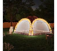 Rantry Tenda per Feste con LED e 4 Pareti 3,6x3,6x2,3 m Mimetica, Tenda da Esterni per Privacy, Tenda per Giardino Balcone, Tenda da Sole per Esterno, Tenda Laterale per Terrazzo Esterna