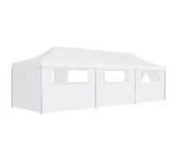 Rantry Tenda Pieghevole Pop-Up con 8 Pareti Laterali 3x9 m Bianca, Tenda da Esterni per Privacy, Tenda per Giardino Balcone, Tenda da Sole per Esterno, Tenda Laterale per Terrazzo Esterna
