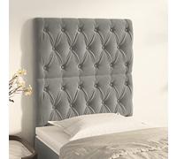 Rantry Testiera 2 pz Grigio Chiaro 80x7x78/88 cm in Velluto Mobili, Testiere Letto, Testiera del Letto Matrimoniale, Schienale per Letto E Divano s