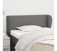 Rantry Testiera ad Orecchio Grigio Scuro 103x23x78/88 cm in Tessuto Mobili, Testiere Letto, Testiera del Letto Matrimoniale, Schienale per Letto E Divano ll
