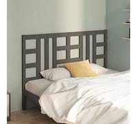 Rantry Testiera per Letto Grigia 126x4x100cm in Legno Massello di Pino Mobili, Testiere Letto, Testiera del Letto Matrimoniale, Schienale per Letto E Divano TT