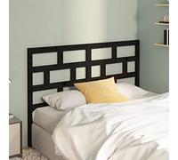 Rantry Testiera per Letto Nera 156x4x100 cm in Legno Massello di Pino Mobili, Testiere Letto, Testiera del Letto Matrimoniale, Schienale per Letto E Divano