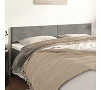 Rantry Testiere 2 pz Grigio Chiaro 100x5x78/88 cm in Velluto Mobili, Testiere Letto, Testiera del Letto Matrimoniale, Schienale per Letto E Divano mm