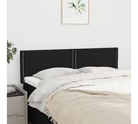 Rantry Testiere 2 pz Nere72x5x78/88 cm in Tessuto, Testiere Letto, Testiera del Letto Matrimoniale, Schienale per Letto E Divano Model345926