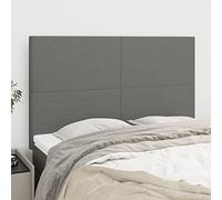 Rantry Testiere 4 pz Grigio Scuro 72x5x78/88 cm in Tessuto, Testiere Letto, Testiera del Letto Matrimoniale, Schienale per Letto E Divano Model3116051