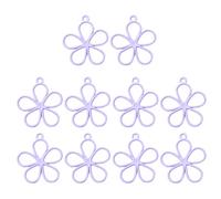 Ranuw 10 pz/set fiore gioielli che fanno mestiere telaio cavo fiore fascino lega aperto lunetta posteriore pendenti collana fare strumento Hollow fiore pendente