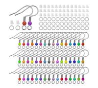 Ranuw 300PCS Orecchini In Acciaio Inox Gancio Filo Orecchio Risultati Gioielli FAI DA TE per Le Donne Perline Colorate Orecchini Che Fanno Accessori Perline Accessori